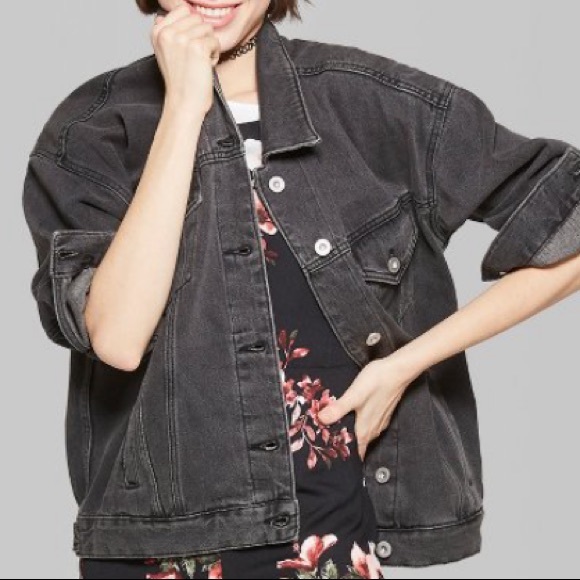 wild fable black denim jacket